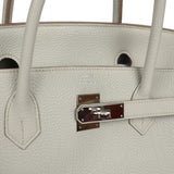 Pre-owned Hermes Birkin 40 Gris Perle Togo Palladium Hardware - Thumbnail View 7