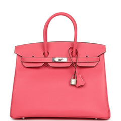 Hermes Special Order (HSS) Birkin 35 Rose Azalee Epsom Palladium Hardware