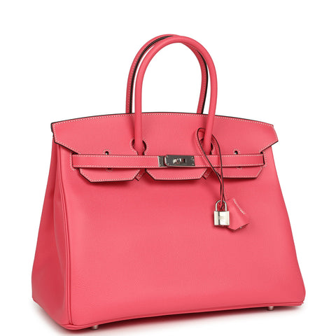 Hermes Special Order (HSS) Birkin 35 Rose Azalee Epsom Palladium Hardware