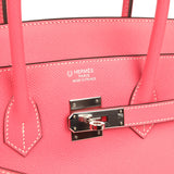 Hermes Special Order (HSS) Birkin 35 Rose Azalee Epsom Palladium Hardware - Thumbnail View 7