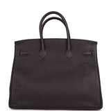 Pre-owned Hermes Birkin 35 Raisin Clemence Gold Hardware