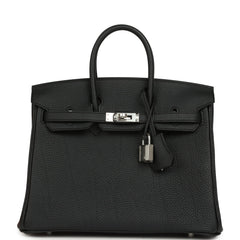 Hermes Birkin 25 Black Togo Palladium Hardware