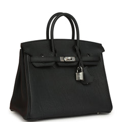 Hermes Birkin 25 Black Togo Palladium Hardware