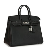 Hermes Birkin 25 Black Togo Palladium Hardware - Thumbnail View 2