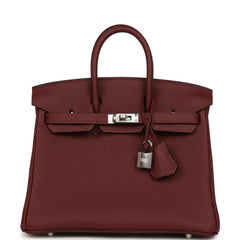 Hermes Birkin 25 Rouge H Togo Palladium Hardware