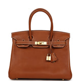 Hermes Birkin 30 Fauve Barenia Faubourg Gold Hardware - Thumbnail View 1