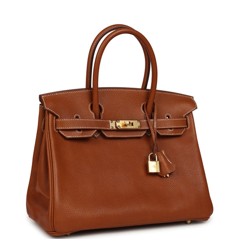 Hermes Birkin 30 Fauve Barenia Faubourg Gold Hardware