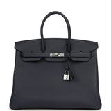 Hermes Birkin 35 Bleu Nuit Togo Palladium Hardware - Thumbnail View 1