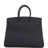 Hermes Birkin 35 Bleu Nuit Togo Palladium Hardware - Thumbnail View 4