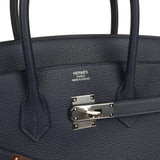 Hermes Birkin 35 Bleu Nuit Togo Palladium Hardware - Thumbnail View 7