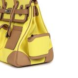 Hermes Birkin Cargo 35 Jaune Citron Toile and Chai Swift Palladium Hardware - Thumbnail View 7