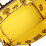 Hermes Birkin Cargo 35 Jaune Citron Toile and Chai Swift Palladium Hardware - Thumbnail View 10