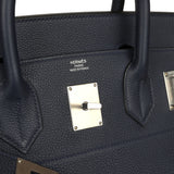 Hermes HAC Birkin 40 Bleu Nuit Togo Palladium Hardware - Thumbnail View 7