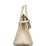 Pre-owned Hermes Picnic Birkin Sellier 25 Nata Swift Palladium Hardware - Thumbnail View 3