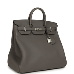 Hermes HAC Birkin 40 Etain Togo Palladium Hardware