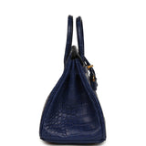 Hermes Birkin 25 Bleu Saphir Matte Alligator Gold Hardware - Thumbnail View 3