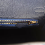 Hermes Birkin 25 Bleu Saphir Matte Alligator Gold Hardware - Thumbnail View 9