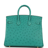 Hermes Birkin 25 Vert Verone Ostrich Gold Hardware - Thumbnail View 4