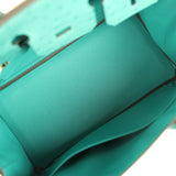 Hermes Birkin 25 Vert Verone Ostrich Gold Hardware - Thumbnail View 8