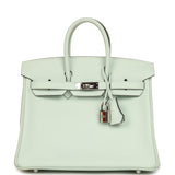 Pre-owned Hermes Birkin 25 Vert Peppermint Swift Palladium Hardware - Thumbnail View 1
