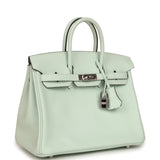Pre-owned Hermes Birkin 25 Vert Peppermint Swift Palladium Hardware - Thumbnail View 2