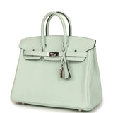 Pre-owned Hermes Birkin 25 Vert Peppermint Swift Palladium Hardware - Thumbnail View 5