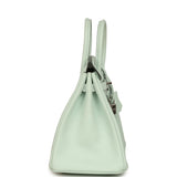 Pre-owned Hermes Birkin 25 Vert Peppermint Swift Palladium Hardware - Thumbnail View 3