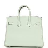 Pre-owned Hermes Birkin 25 Vert Peppermint Swift Palladium Hardware - Thumbnail View 4