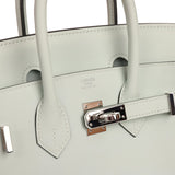 Pre-owned Hermes Birkin 25 Vert Peppermint Swift Palladium Hardware - Thumbnail View 7