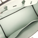 Pre-owned Hermes Birkin 25 Vert Peppermint Swift Palladium Hardware - Thumbnail View 8