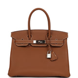 Pre-owned Hermes Birkin 30 Gold Togo Palladium Hardware - Thumbnail View 1