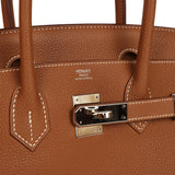 Pre-owned Hermes Birkin 30 Gold Togo Palladium Hardware - Thumbnail View 7