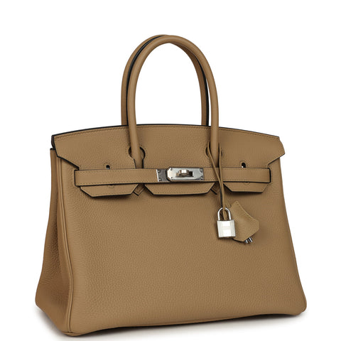 Hermes Birkin 30 Poussiere Togo Palladium Hardware