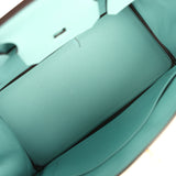 Pre-owned Hermes Birkin 30 Bleu Atoll Epsom Gold Hardware - Thumbnail View 8