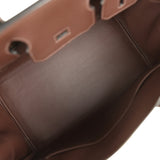 Hermes Birkin 30 Bivouac Ficelle Canvas and Moka Swift Palladium Hardware