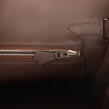 Hermes Birkin 30 Bivouac Ficelle Canvas and Moka Swift Palladium Hardware
