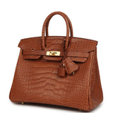 Hermes Birkin 25 Gold Matte Alligator Gold Hardware - Thumbnail View 5