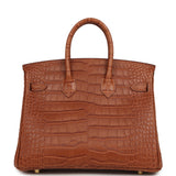 Hermes Birkin 25 Gold Matte Alligator Gold Hardware - Thumbnail View 4