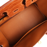 Hermes Birkin 25 Gold Matte Alligator Gold Hardware - Thumbnail View 8