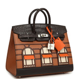 Hermes "Day" Faubourg Birkin Sellier 20 Ebene Matte Alligator Palladium Hardware - Thumbnail View 2