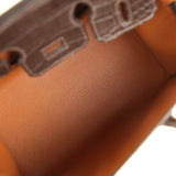 Hermes "Day" Faubourg Birkin Sellier 20 Ebene Matte Alligator Palladium Hardware - Thumbnail View 8