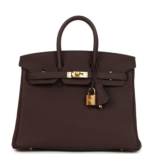 Hermes Birkin 25 Rouge Sellier Togo Gold Hardware