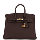 Hermes Birkin 25 Rouge Sellier Togo Gold Hardware - Thumbnail View 1