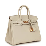 Hermes Birkin 25 Craie Togo Rose Gold Hardware - Thumbnail View 2