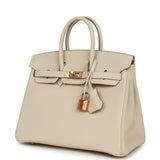 Hermes Birkin 25 Craie Togo Rose Gold Hardware - Thumbnail View 5