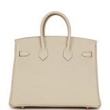 Hermes Birkin 25 Craie Togo Rose Gold Hardware - Thumbnail View 4