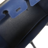 Hermes Special Order (HSS) Birkin Sellier 25 Bleu Saphir Epsom Gold Hardware - Thumbnail View 8