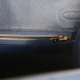 Hermes Special Order (HSS) Birkin Sellier 25 Bleu Saphir Epsom Gold Hardware - Thumbnail View 9
