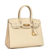 Pre-owned Hermes Birkin Sellier 30 Nata Epsom Gold Hardware - Thumbnail View 2