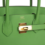Hermes Birkin 30 Vert Yucca Epsom Gold Hardware - Thumbnail View 7